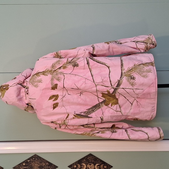 Schmidt Workwear Womens Pink Camouflage Real Tree Jacket Size Large - Picture 6 of 11